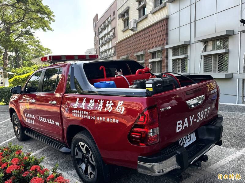 高压细水雾灭火系统适用于初期火灾或车辆火警。（记者蔡宗勋摄）