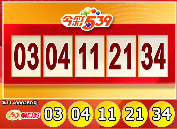 今彩539、39乐合彩开奖号码。(撷取自三立iNEWS《全民i彩券》) 今彩539、39乐合彩开奖号码。(撷取自三立iNEWS《全民i彩券》)