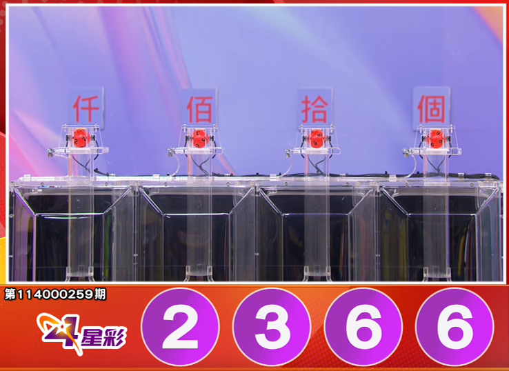 4星彩开奖号码。(撷取自三立iNEWS《全民i彩券》) 4星彩开奖号码。(撷取自三立iNEWS《全民i彩券》)