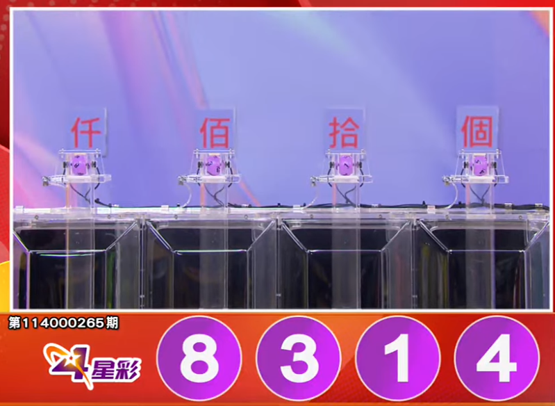 4星彩开奖号码。（撷取自三立iNEWS《全民i彩券》）