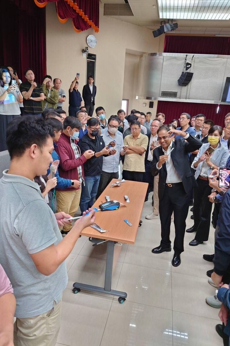 刑事局举办唾液毒品快筛执法的全国教育训练。（记者邱俊福翻摄）