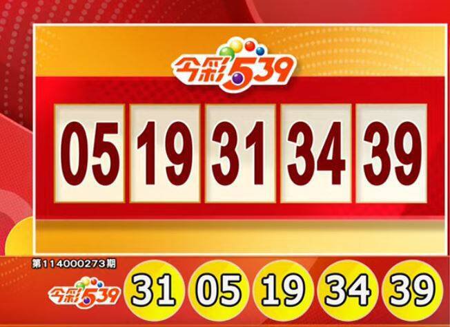 今彩539、39乐合彩开奖号码。（撷取自三立iNEWS《全民i彩券》）