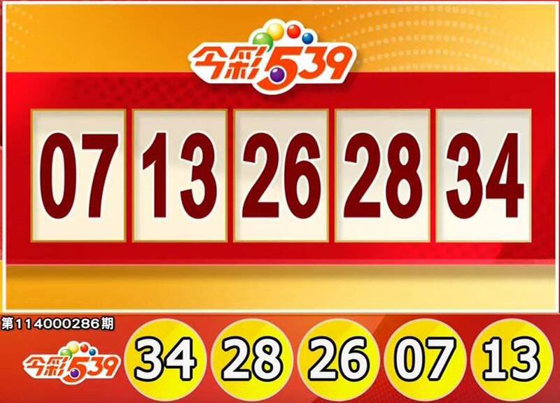 今彩539、39乐合彩开奖号码。（撷取自三立iNEWS《全民i彩券》）