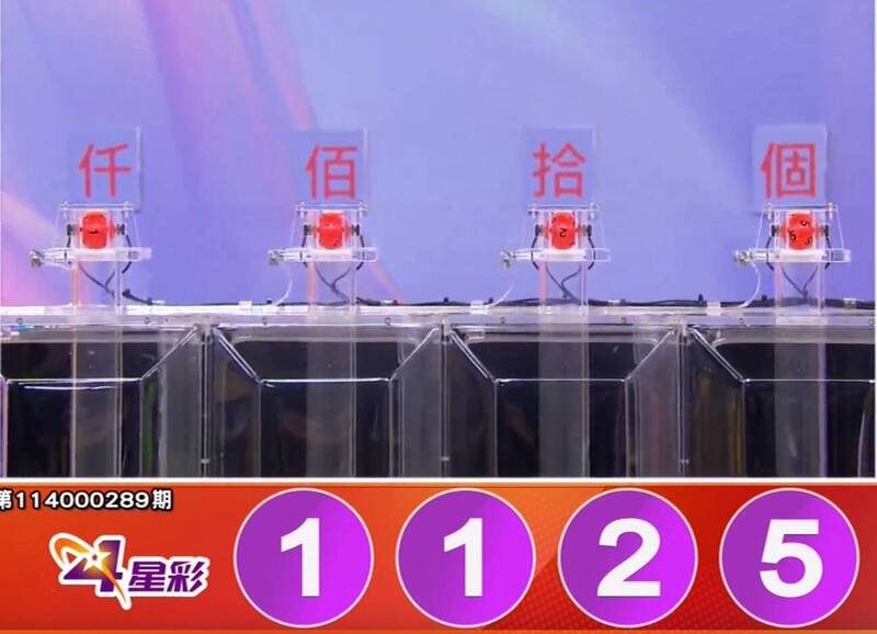 4星彩开奖号码。（撷取自三立iNEWS《全民i彩券》）