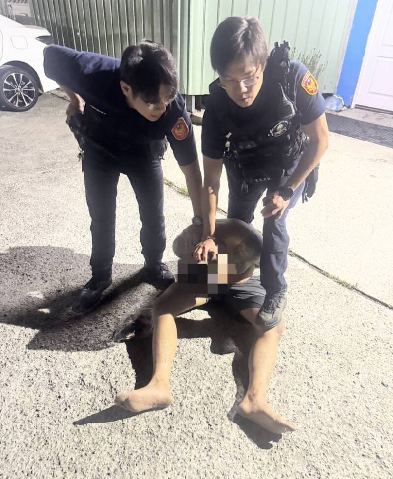 警方在案发当天逮捕涉案陈姓男子。（记者许国桢翻摄）