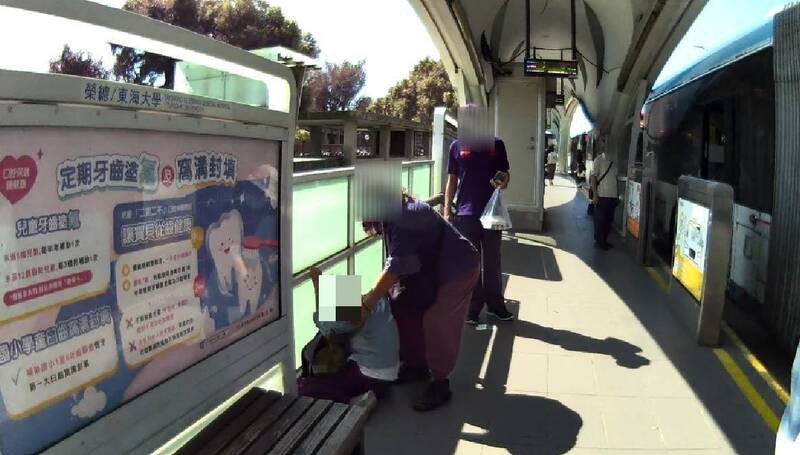 卓员以跑百米速度冲到现场关心守护。（民众提供）