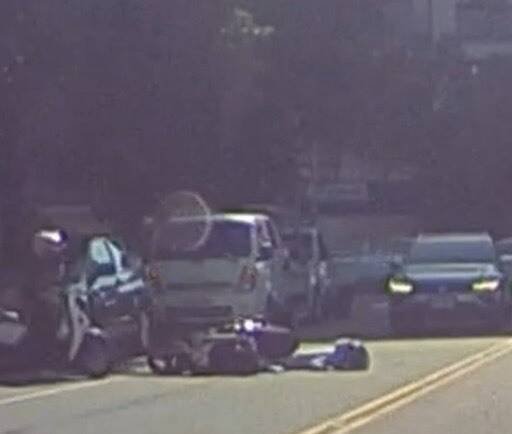 警方查出违停轿车遮挡视线也有肇责。（民众提供）