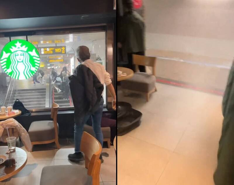 星巴克第一时间拉下铁卷门。（Threads@427_linn授权使用）