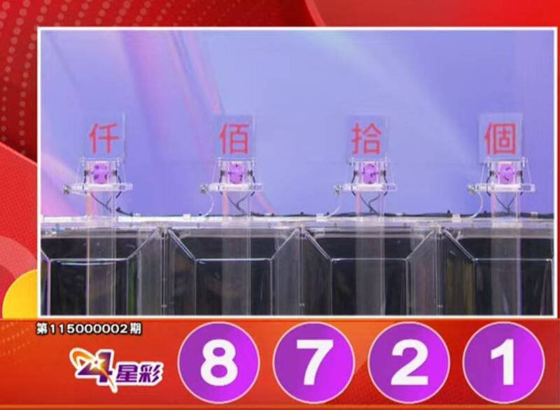 4星彩开奖号码。（撷取自三立iNEWS《全民i彩券》）