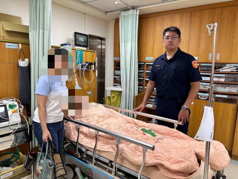 林姓老翁送医救治后没有大碍。（记者王冠仁翻摄）